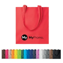 Draagtas | Katoen 140 g/m² | 38x42 cm | Lange hengsels | Verkrijgbaar in veel kleuren