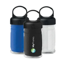 Toalla refrescante | Poliéster | En botella PET | 300 ml de capacidad