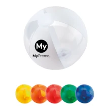 Inflatable beach ball | PVC | 24CM | Transparent and solid panels | Cheap