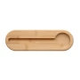 Federmäppchen mit Bambusdeckel | PET-Filz | 18x5x4,8cm | Integrierter Handyhalter