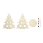 DIY Weihnachtsbaum | Holz | Inkl. 6 Wasserfarben & Pinsel