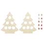 Silhouette Árbol de Navidad | Madera contrachapada | 10 adornos festivos | Bricolaje