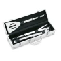 Outils de barbecue | Valise en aluminium | 3 pièces