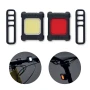 Fahrradlicht-Set | Kunststoff und Silikon | 9x4x5 cm | Praktischer Befestigungsriemen | Wiederaufladbar