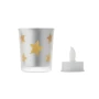 Vela LED tipo té de Navidad | Vidrio | 5,6x5,6x6,7 cm | Diseño de estrella