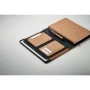 Portfolio A5 | Liège | 192 pages lignées | Porte-stylo & porte-cartes | Sangle élastique de fermeture