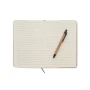 Portfolio A5 | Liège | 192 pages lignées | Porte-stylo & porte-cartes | Sangle élastique de fermeture