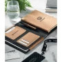 Portfolio A5 | Liège | 192 pages lignées | Porte-stylo & porte-cartes | Sangle élastique de fermeture