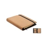 Portfolio A5 | Liège | 192 pages lignées | Porte-stylo & porte-cartes | Sangle élastique de fermeture