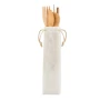 Set de couverts | Avec paille | Bambou | Acier inoxydable