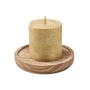 Candle on wooden base | Wood / Wax | 12 hours burn time
