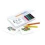 Set de coloriage | Plastique | 10 x 14,5 x 1 cm | 8 crayons en bois et 20 dessins sur papier