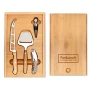 Cheese and wine set | Bamboo | 4 pcs | Perfect gift