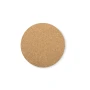 Round shaped coaster | Cork | Ø10x0.5cm | Natural