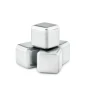 4 cubetti di ghiaccio riutilizzabili | Acciaio inox | In busta di velluto