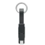 Portachiavi | Plastica e metallo | Con cavo di ricarica 4 in 1 | Type-C, Type-A e Micro USB