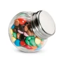 Chocolate container jar | Glass, metal | Solid, reusable