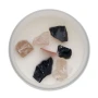 Candle | Plant based wax | Vanillad fragranced | 200g | With stones and wooden wick
