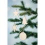 Decorazione natalizia | MDF e iuta | A forma di fiocco di neve