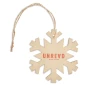 Decorazione natalizia | MDF e iuta | A forma di fiocco di neve