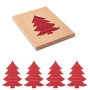 Portacubiertos | PET reciclado | Forma de árbol de Navidad | En caja kraft