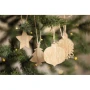 Ornamenten set | Hout & jute | Set van 6 | Kerstontwerpen