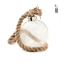 Bauble with string | Glass & Jute | Incl. 8 LED lights