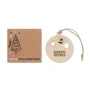 Weihnachtsornament | Holz & Schnur aus Jute | Inklusive Fichtensamen | Hergestellt in Europa
