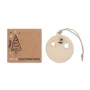 Weihnachtsornament | Holz & Schnur aus Jute | Inklusive Fichtensamen | Hergestellt in Europa