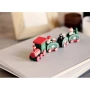 Houten kersttrein | 17,4 x 4,5 x 4,5 cm | Feestelijk