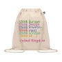 Bolsa con cordón | Algodón orgánico 140 g/m² | 37x41 cm | Máx. 2,5 kg | Sostenible