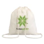 Bolsa con cordón | 100g/m2 | 100% algodón | Etiqueta certificada | Beige