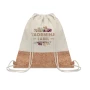 Drawstring bag | 160g/m2 twill cotton | Cork details
