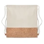 Drawstring bag | 160g/m2 twill cotton | Cork details