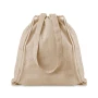 Shopping bag with drawstring | Recycled cotton & recycled polyester 140g/m² | 2 tone | Long handles