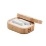 Ohrhörer | Bambus und ABS | Bluetooth 5.0 | 185 mAh Ladecase | Auto-pairing | 3 Stunden