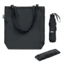 Set sac tote avec parapluie | rPET 190T | Ø100x56 cm | Compartiment zippé caché