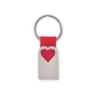 Hartvormige sleutelhanger | Polyester & metaal | Matte parelafwerking | Individuele geschenkdoos