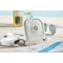 Desk fan | ABS | 16x8x1,5cm | Incl. power bank and adjustable neck strap