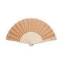 Hand fan | Wood & cork | 23x42cm | Eco
