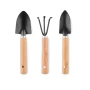 Set of 3 garden tools | rPET felt pouch | 9x22cm | Harrow and 2 spades