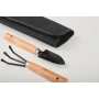 Set of 3 garden tools | rPET felt pouch | 9x22cm | Harrow and 2 spades