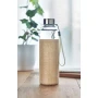 Drinking bottle in pouch | Glass | 500 ml | Engraving