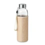 Drinking bottle in pouch | Glass | 500 ml | Engraving