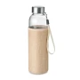 Drinking bottle in pouch | Glass | 500 ml | Engraving