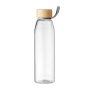 Water bottle | Glass | 500 ml | With bamboo lid & TPU holder