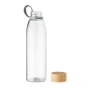 Water bottle | Glass | 500 ml | With bamboo lid & TPU holder