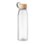 Water bottle | Glass | 500 ml | With bamboo lid & TPU holder