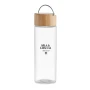 Water bottle | Glass | 500ml | Bamboo lid & handle