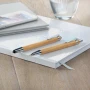 Pen set | Bamboo | Ballpoint pen & mechanical pencil | Bue ink | In a paper box